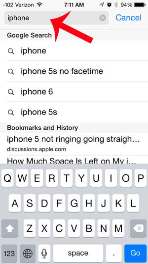 how to search a web page in safari on an iphone