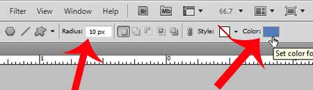 how to make a rounded rectangle in Photoshop