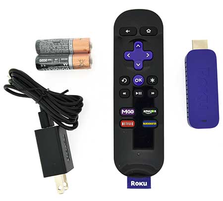 contents of roku streaming stick box