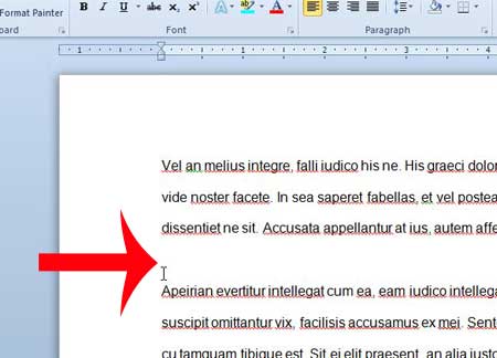 click where you want to paste the text in your document