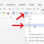 how to double space in word 2013