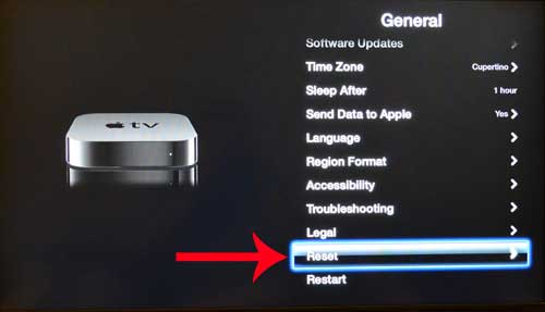 how to restore the apple tv to factory settings