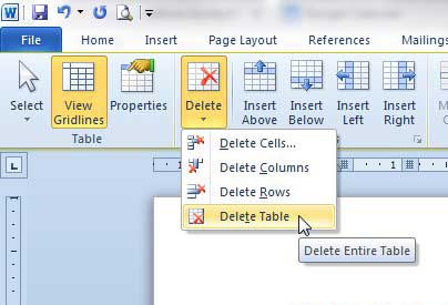 card gone crazy probability How to Delete a Blank Table in Microsoft Word 2010 - Solve Your Tech
