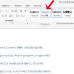 how to apply styles in Word 2013