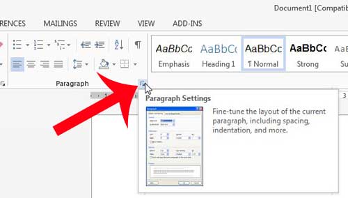 how to turn off double spacing in word 2013