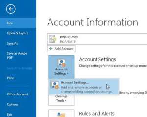 how to change the outgoing port in outlook 2013