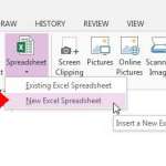 how to insert an excel spreadsheet in onenote 2013