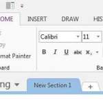 how to keep the ribbon visible in onenote 2013