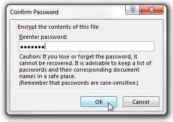 confirm the password