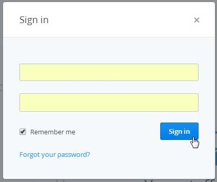 enter your email address and password, then sign in