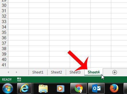 locate your worksheet tabs
