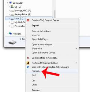 how to format usb drive in fat32 windows 7