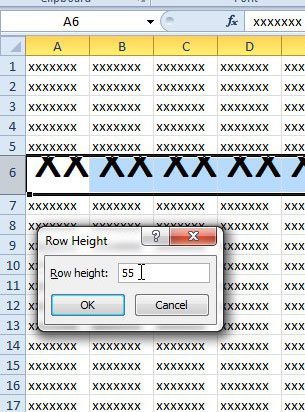 how to make a row bigger in Excel