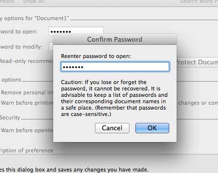 How to Password Protect a Word for Mac 2011 Document - 87