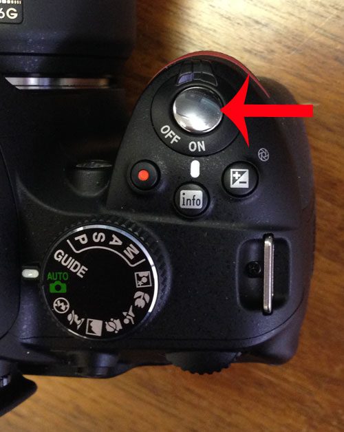 hold the shutter button to focus the lens