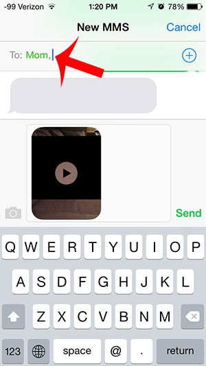 how to send videos on iPhone