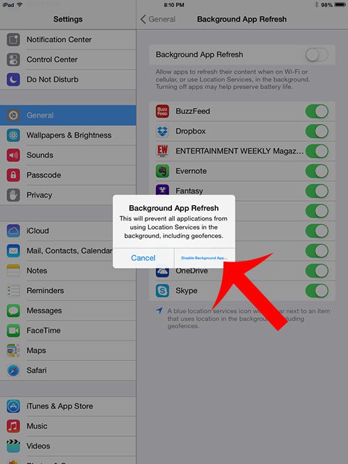 How to Change the Background App Refresh iPad Setting - Solve Your Tech