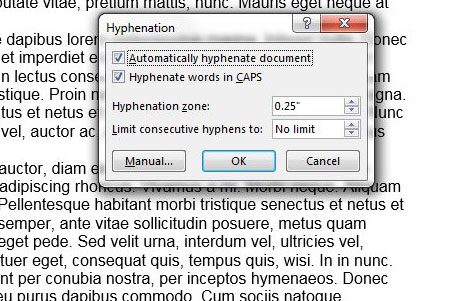 how to turn off hyphenation in word 2013