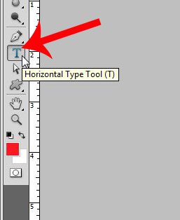 haga clic en la herramienta de tipo horizontal
