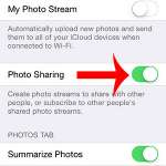 turn on the photo sharing option