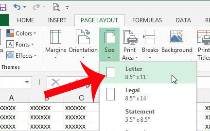 How to Switch from A4 to Letter Paper in Excel 2013 - 3