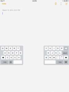 a split ipad keyboard