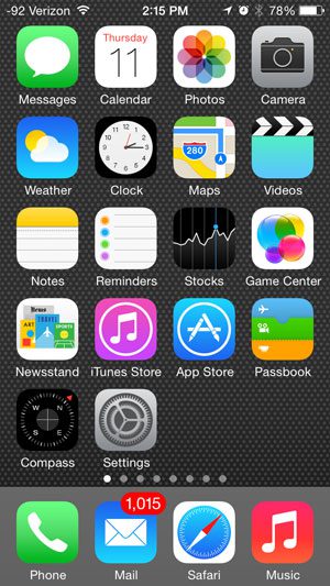 iphone 5 first default home screen