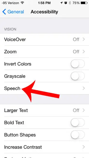 How to Enable the Option to Speak Text on the iPhone 5 - 97