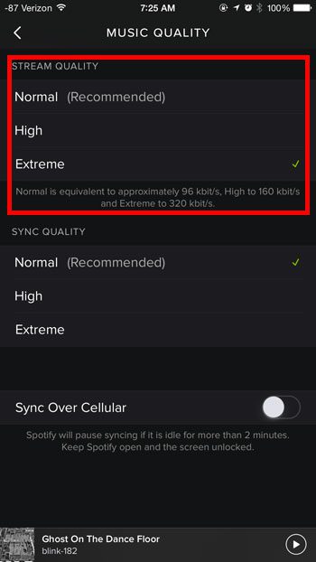 How to Increase Quality in the iPhone Spotify App - 56