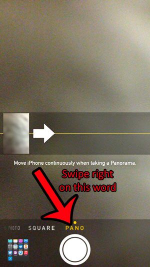 swipe right on the word pano