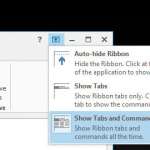 select how you want to view the ribbon in outlook 2013