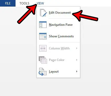 how to exit read mode in word 2013