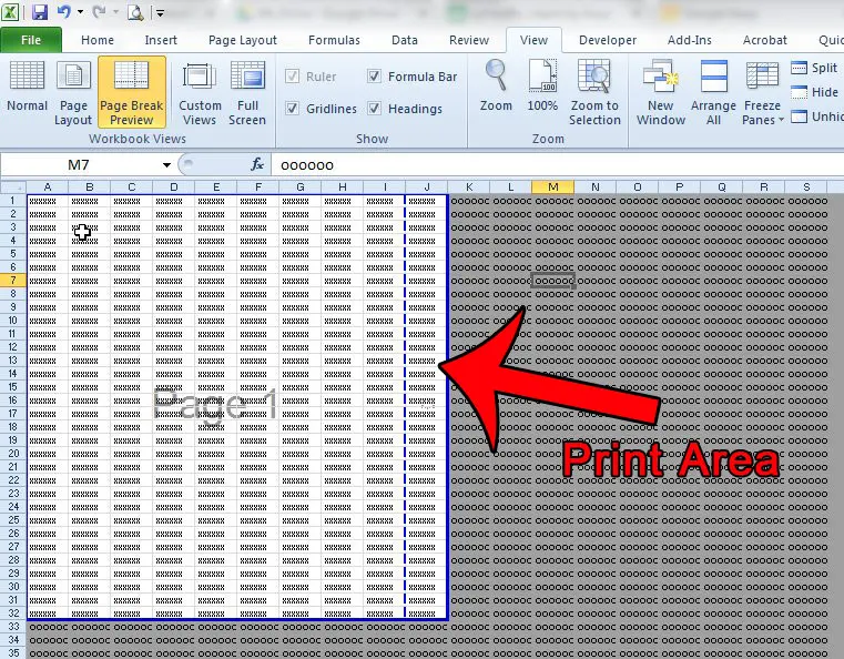 How to View the Print Area in Excel 2010 Solve Your Tech