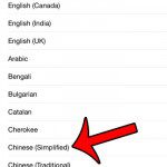 select the chinese (simplified) option