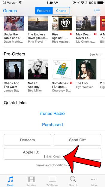 how to check iTunes gift card balance on iPhone