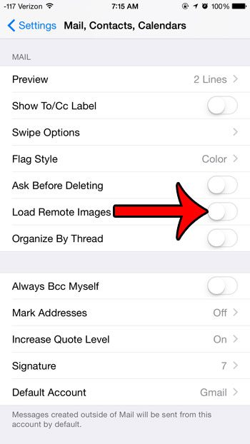 turn off the load remote images option