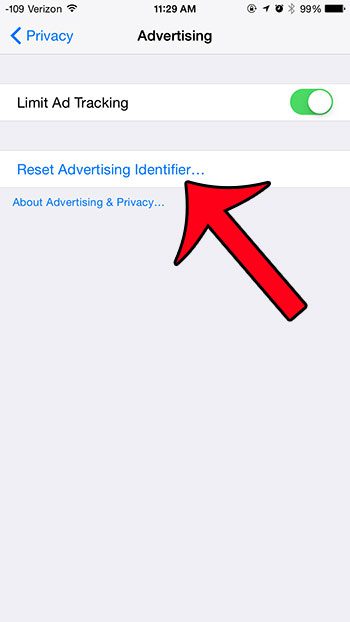 reset the advertising identifier