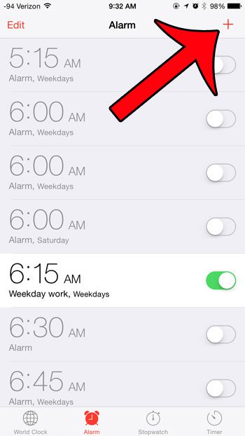iphone alarm clock screen