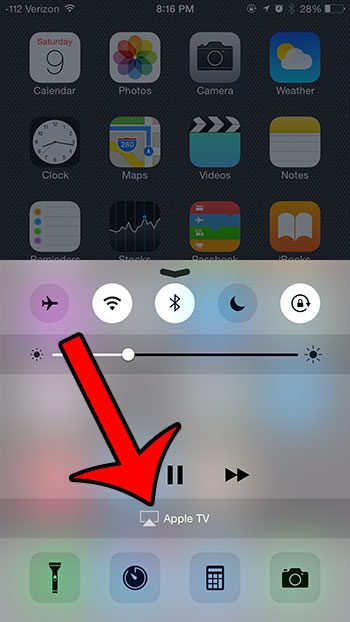 select the airplay option