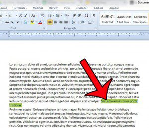 how to remove highlighting in word table of contents
