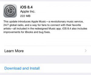 how to get the ios 8.4 update