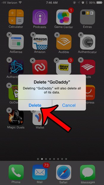 how to delete apps on iPhone 8