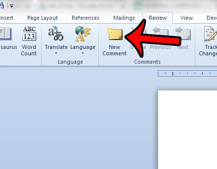 how insert comment with tracking in word document