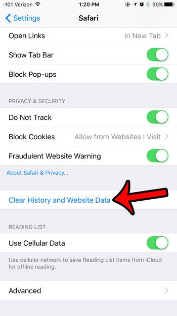How to Clear Safari History and Website Data in iOS 9 - 44