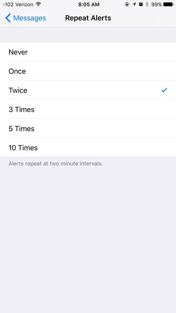 How to Repeat Missed Text Message Notifications in iOS 9 - 79