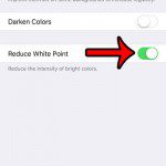 how to make the color white less bright on iphone