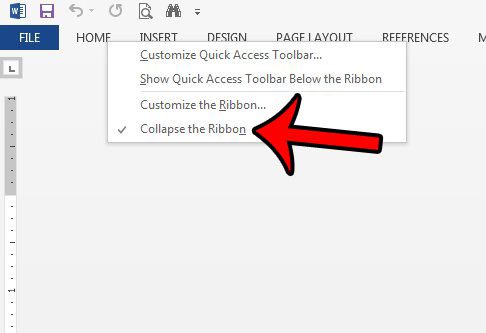how to keep the ribbon visible in word 2013