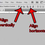 vertically or horizontally align layers in photoshop cs5