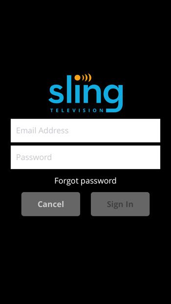 sign into sling tv account