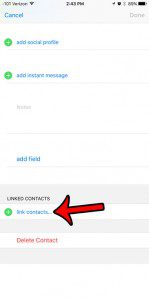 how to link contacts on iphone 6